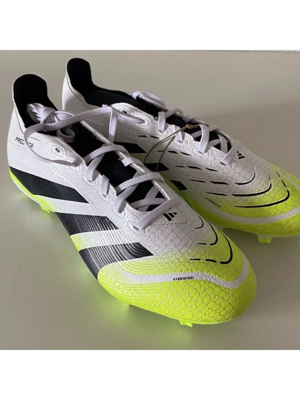 Adidas Predator‎ League FT FG/MG Soccer Cleats JI1111 White Yellow Men’s Sz 8.5